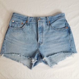 Levi's 501 Cutoff Shorts Womens  SIZE 29 Denim High Rise Button Fly 31" Waist
